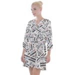 Embrace The Magic Inspirational Phrase Pattern Open Neck Shift Dress