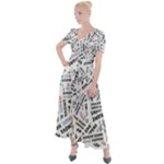 Embrace The Magic Inspirational Phrase Pattern Button Up Short Sleeve Maxi Dress