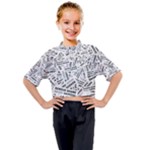 Embrace The Magic Inspirational Phrase Pattern Kids Mock Neck T-Shirt