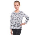 Embrace The Magic Inspirational Phrase Pattern Kids  Long Mesh T-Shirt