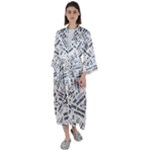 Embrace The Magic Inspirational Phrase Pattern Maxi Satin Kimono