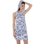 Embrace The Magic Inspirational Phrase Pattern Racer Back Hoodie Dress