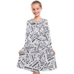 Embrace The Magic Inspirational Phrase Pattern Kids  Midi Sailor Dress