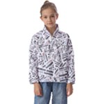 Embrace The Magic Inspirational Phrase Pattern Kids  Half Zip Hoodie