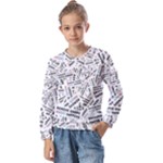 Embrace The Magic Inspirational Phrase Pattern Kids  Long Sleeve T-Shirt with Frill 