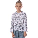 Embrace The Magic Inspirational Phrase Pattern Kids  Frill Detail T-Shirt