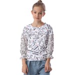 Embrace The Magic Inspirational Phrase Pattern Kids  Cuff Sleeve Top