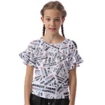 Embrace The Magic Inspirational Phrase Pattern Kids  Cut Out Flutter Sleeves