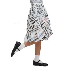 Kids  Ruffle Flared Wrap Midi Skirt 