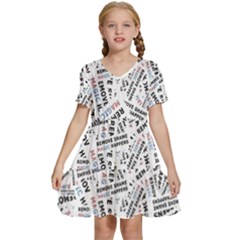 Kids  Short Sleeve Tiered Mini Dress 