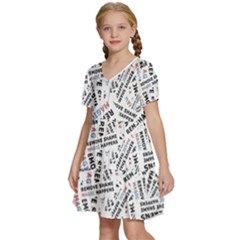 Kids  Short Sleeve Tiered Mini Dress 