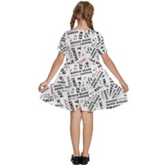 Kids  Short Sleeve Tiered Mini Dress 