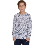 Embrace The Magic Inspirational Phrase Pattern Kids  Crewneck Sweatshirt