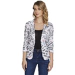 Embrace The Magic Inspirational Phrase Pattern Women s One-Button 3/4 Sleeve Short Jacket