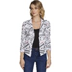 Embrace The Magic Inspirational Phrase Pattern Women s Casual 3/4 Sleeve Spring Jacket