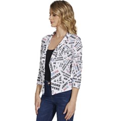 Women s Casual 3/4 Sleeve Spring Jacket 