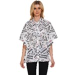 Embrace The Magic Inspirational Phrase Pattern Women s Batwing Button Up Shirt