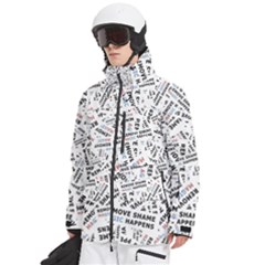 Men s Multi Pockets Zip Ski and Snowboard Waterproof Breathable Jacket 