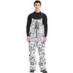 Embrace The Magic Inspirational Phrase Pattern Men s Front Zip Ski And Snowboard Bib Pants