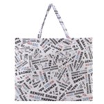 Embrace The Magic Inspirational Phrase Pattern Zipper Large Tote Bag