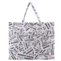 Zipper Large Tote Bag 