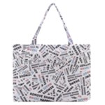 Embrace The Magic Inspirational Phrase Pattern Zipper Medium Tote Bag