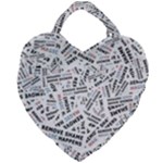 Embrace The Magic Inspirational Phrase Pattern Giant Heart Shaped Tote