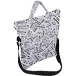 Embrace The Magic Inspirational Phrase Pattern Fold Over Handle Tote Bag