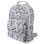 Embrace The Magic Inspirational Phrase Pattern Flap Pocket Backpack (Small)