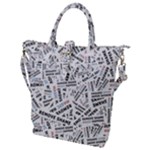 Embrace The Magic Inspirational Phrase Pattern Buckle Top Tote Bag