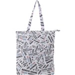 Embrace The Magic Inspirational Phrase Pattern Double Zip Up Tote Bag