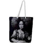 Vintage afro style doll illustration (IA&Human) Full Print Rope Handle Tote (Large)