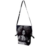 Vintage afro style doll illustration (IA&Human) Folding Shoulder Bag