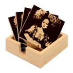 Vintage afro style doll illustration (IA&Human) Bamboo Coaster Set