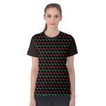 Geometric Abstract Pattern Line Women s Cotton T-Shirt