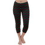 Geometric Abstract Pattern Line Capri Winter Leggings 