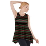 Geometric Abstract Pattern Line Side Drop Tank Tunic