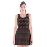 Geometric Abstract Pattern Line Scoop Neck Skater Dress