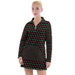 Geometric Abstract Pattern Line Women s Long Sleeve Casual Dress