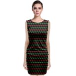 Geometric Abstract Pattern Line Classic Sleeveless Midi Dress