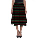 Geometric Abstract Pattern Line Perfect Length Midi Skirt