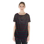 Geometric Abstract Pattern Line Skirt Hem Sports Top