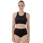 Geometric Abstract Pattern Line Racer Back Bikini Set