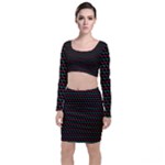 Geometric Abstract Pattern Line Top and Skirt Sets