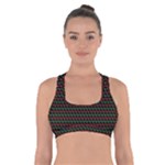 Geometric Abstract Pattern Line Cross Back Sports Bra