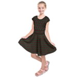 Geometric Abstract Pattern Line Kids  Short Sleeve Dress