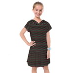 Geometric Abstract Pattern Line Kids  Drop Waist Dress