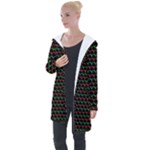 Geometric Abstract Pattern Line Longline Hooded Cardigan