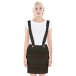 Geometric Abstract Pattern Line Braces Suspender Skirt