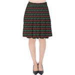 Geometric Abstract Pattern Line Velvet High Waist Skirt